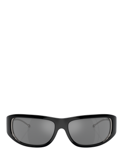 Diesel DL3001 Wrap Sunglasses, Black/Grey - view 2, Black/Grey