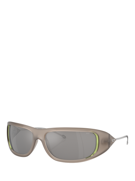 Diesel DL3001 Unisex Wrap Sunglasses, Grey, Grey
