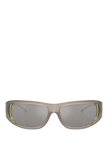 Diesel DL3001 Unisex Wrap Sunglasses, Grey - view 2, Grey
