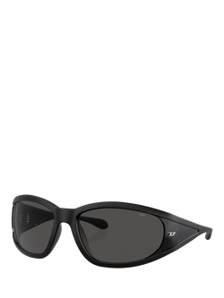 Diesel DL3002 Unisex Pillow Sunglasses, Black, Black
