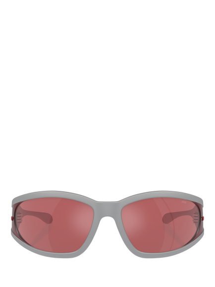Diesel DL3002 Unisex Pillow Sunglasses, Grey/Red - view 2, Grey/Red