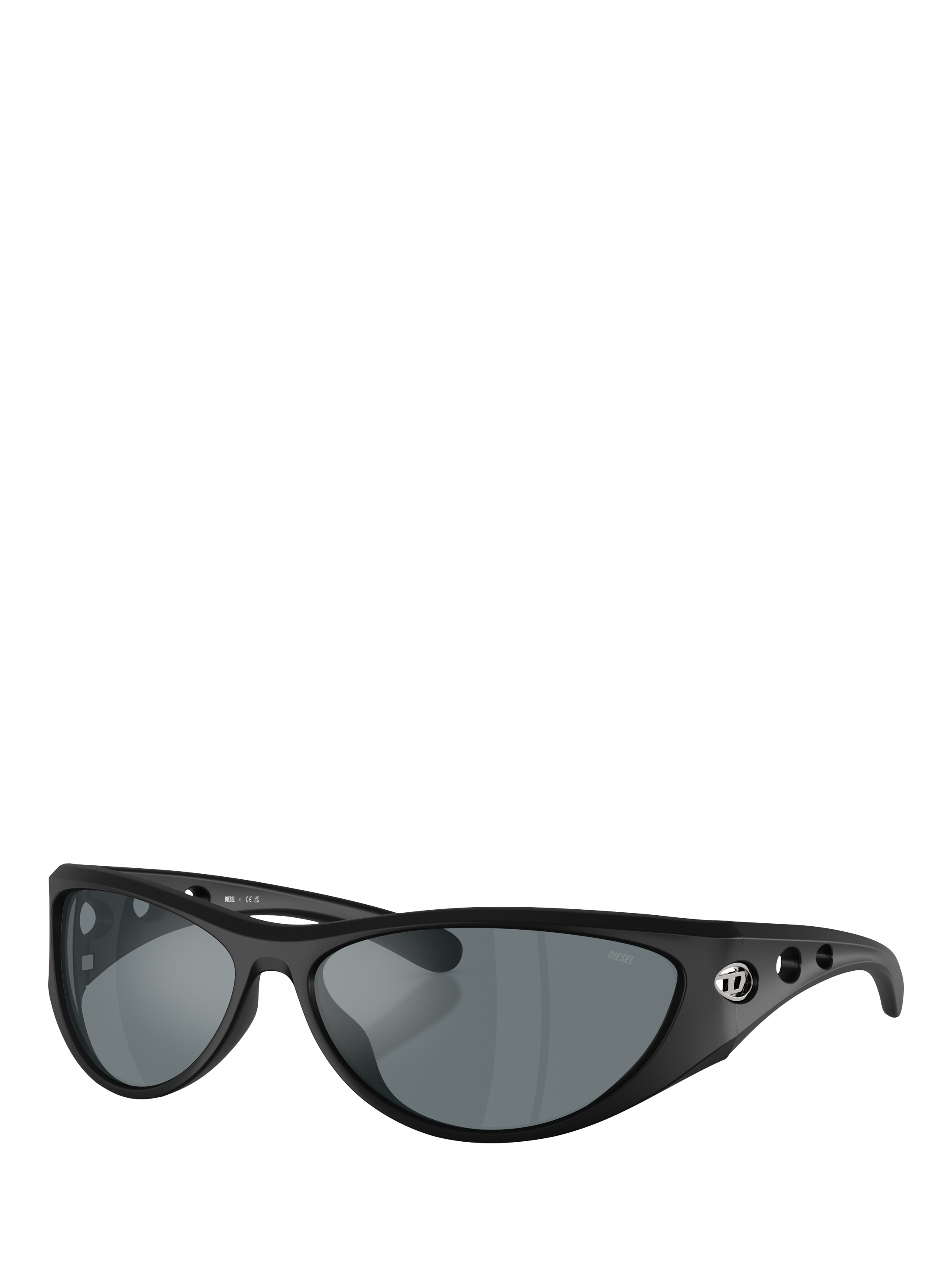 Product image 1 of 5, which shows Diesel DL3004 Unisex Cat Eye Sunglasses, Black
