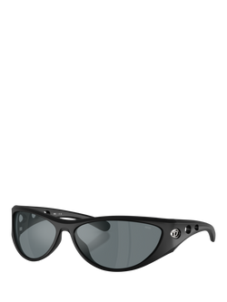 Diesel DL3004 Unisex Cat Eye Sunglasses, Black, Black