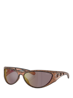 Diesel DL3004 Unisex Cat Eye Sunglasses, Multi, Bronze/Copper