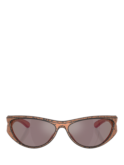 Diesel DL3004 Unisex Cat Eye Sunglasses, Multi - view 2, Bronze/Copper
