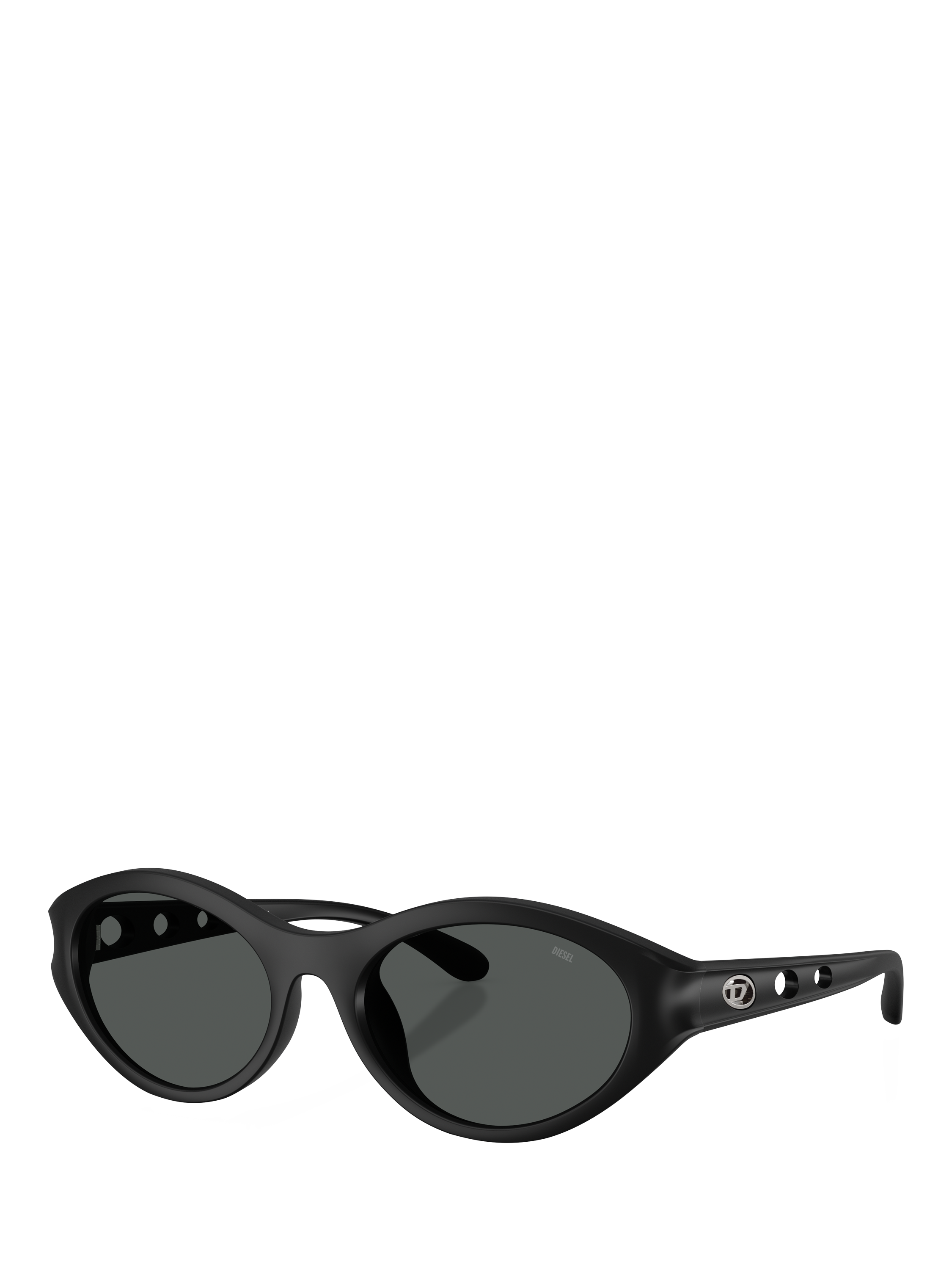 Product image 1 of 5, which shows Diesel DL3005 Women's Oval Sunglasses, Black