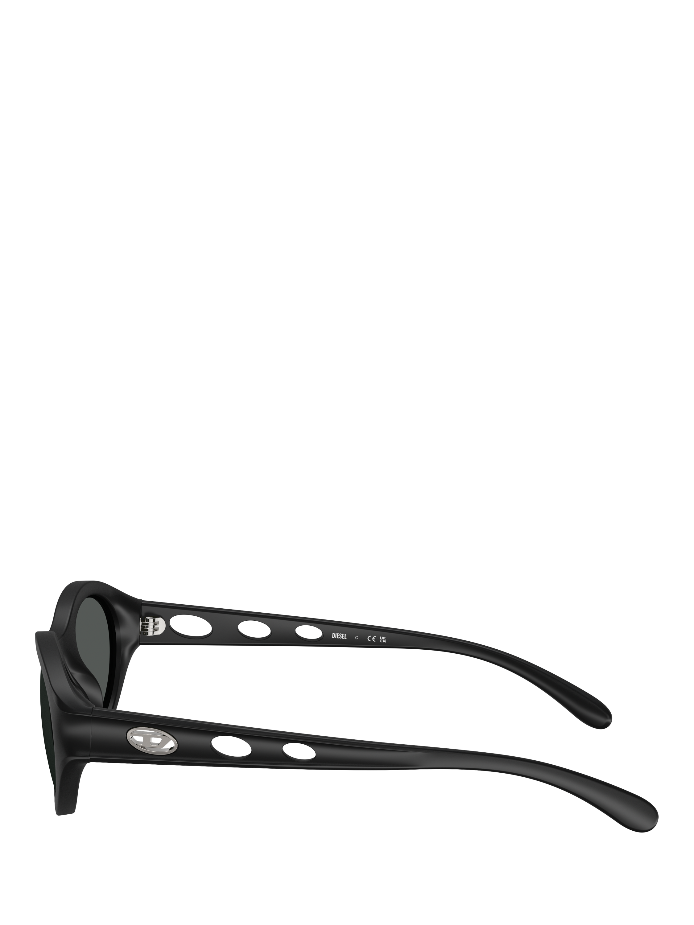 Product image 3 of 5, which shows Diesel DL3005 Women's Oval Sunglasses, Black