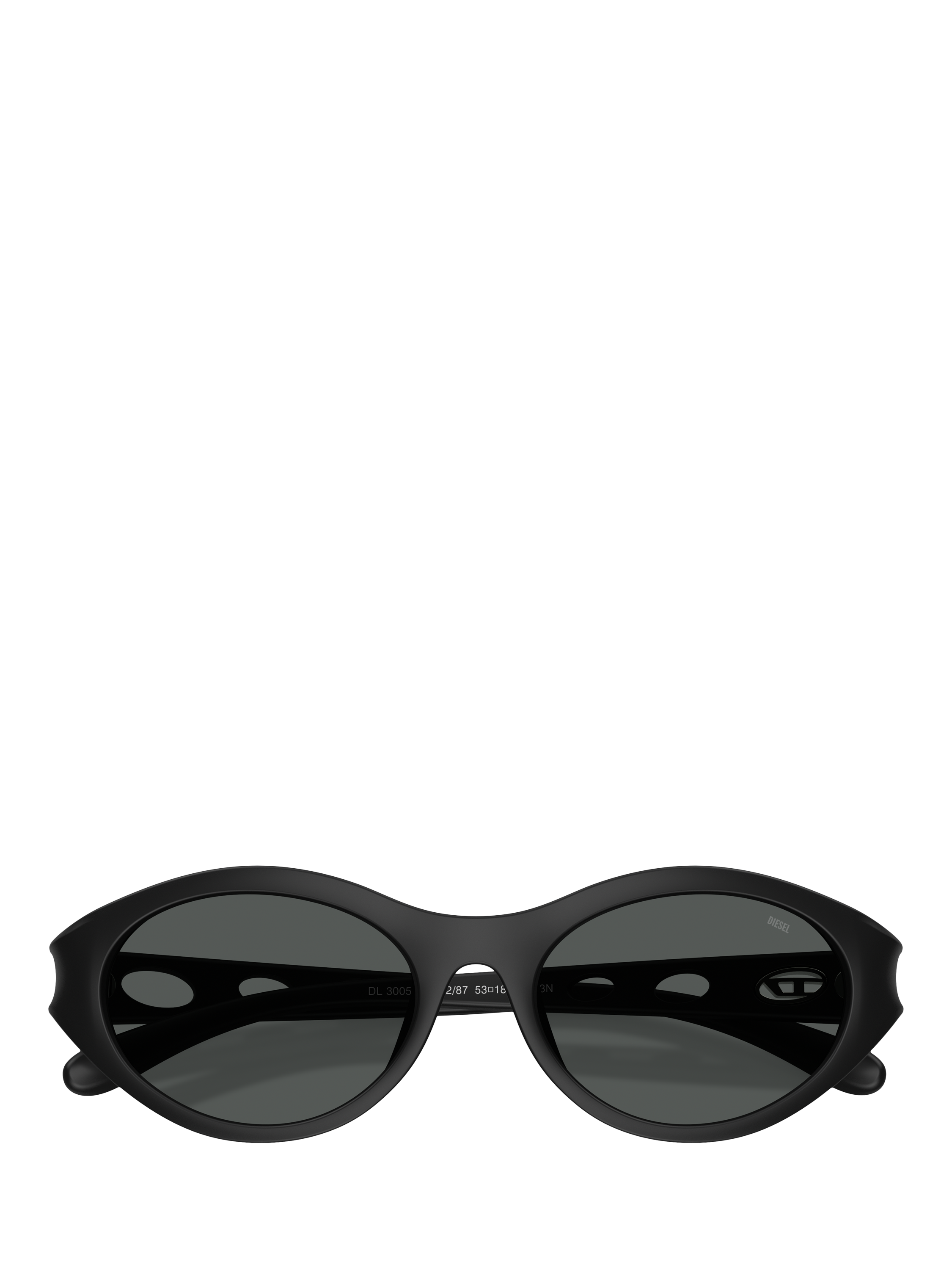 Product image 5 of 5, which shows Diesel DL3005 Women's Oval Sunglasses, Black