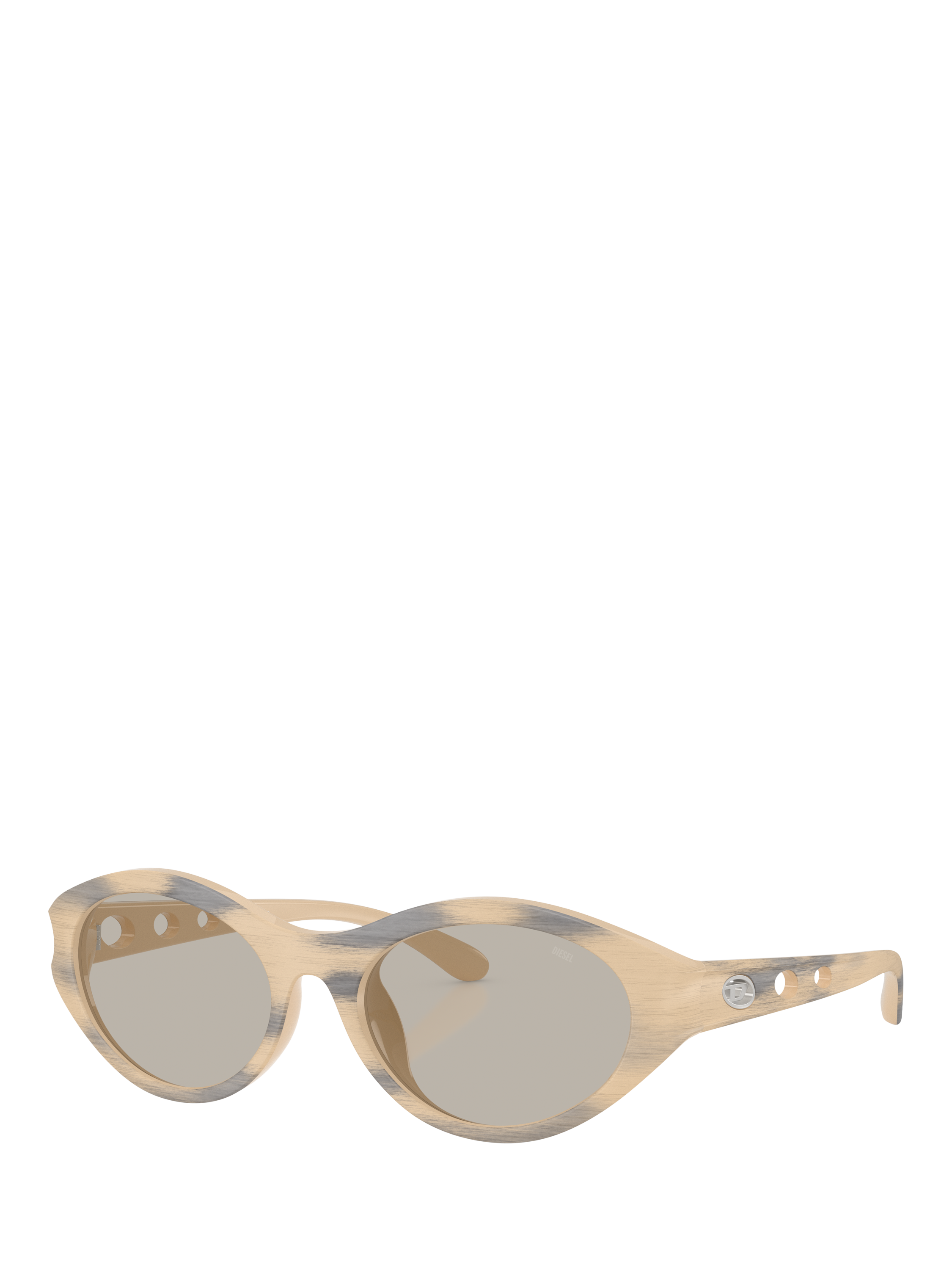 Product image 1 of 5, which shows Diesel DL3005 Women's Oval Sunglasses, Yellow