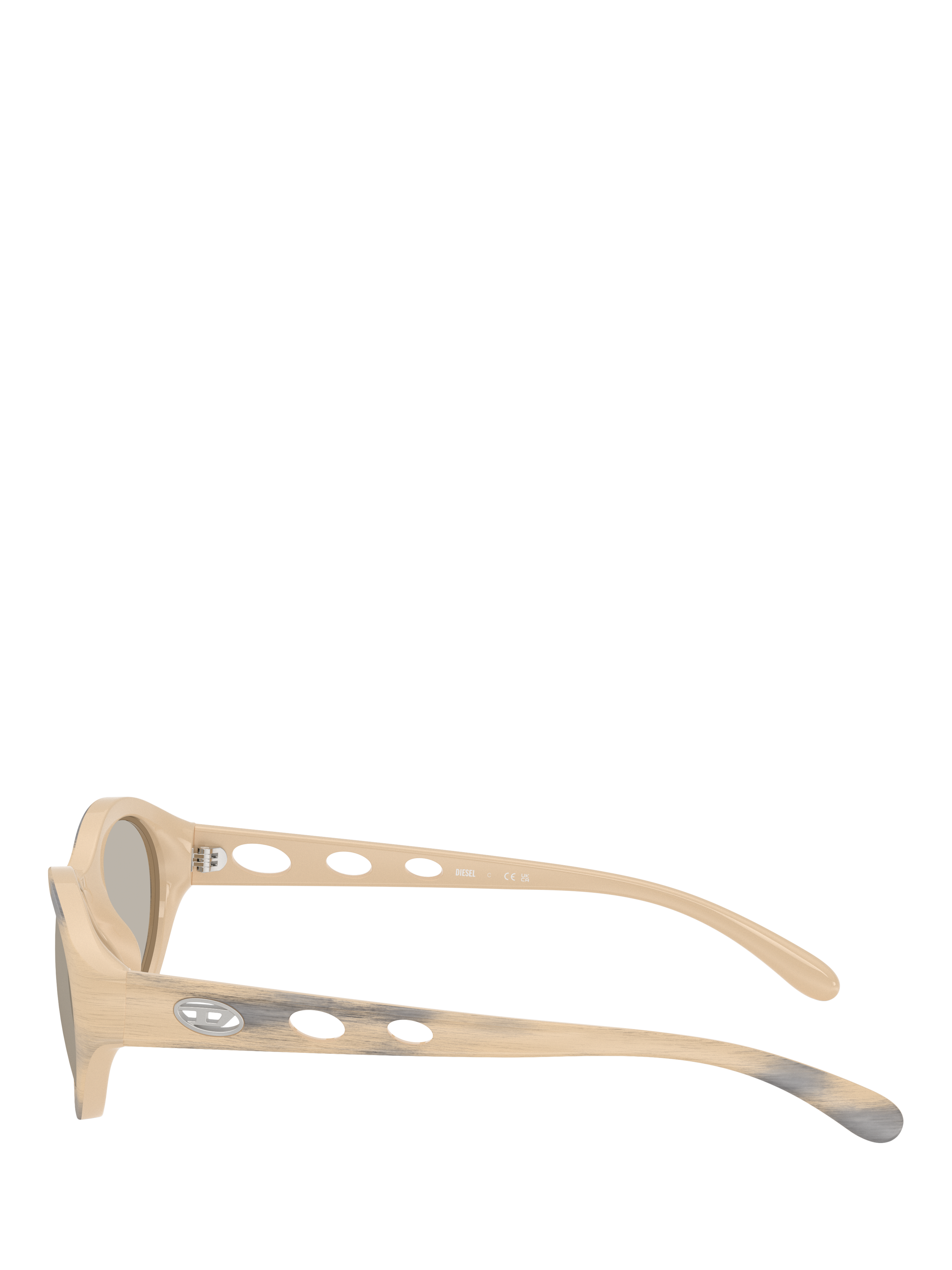 Product image 3 of 5, which shows Diesel DL3005 Women's Oval Sunglasses, Yellow