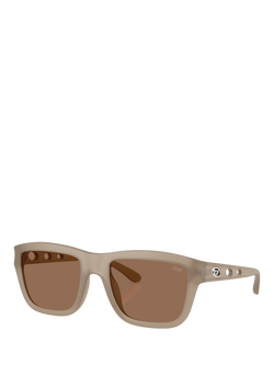 Diesel DL3006 Unisex Square Sunglasses, Grey/Brown, Grey/Brown