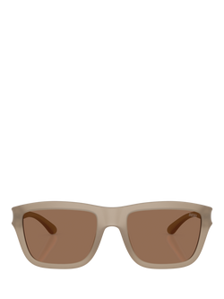 Diesel DL3006 Unisex Square Sunglasses, Grey/Brown - view 2, Grey/Brown