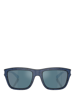 Diesel DL3006 Unisex Square Sunglasses, Blue - view 2, Blue
