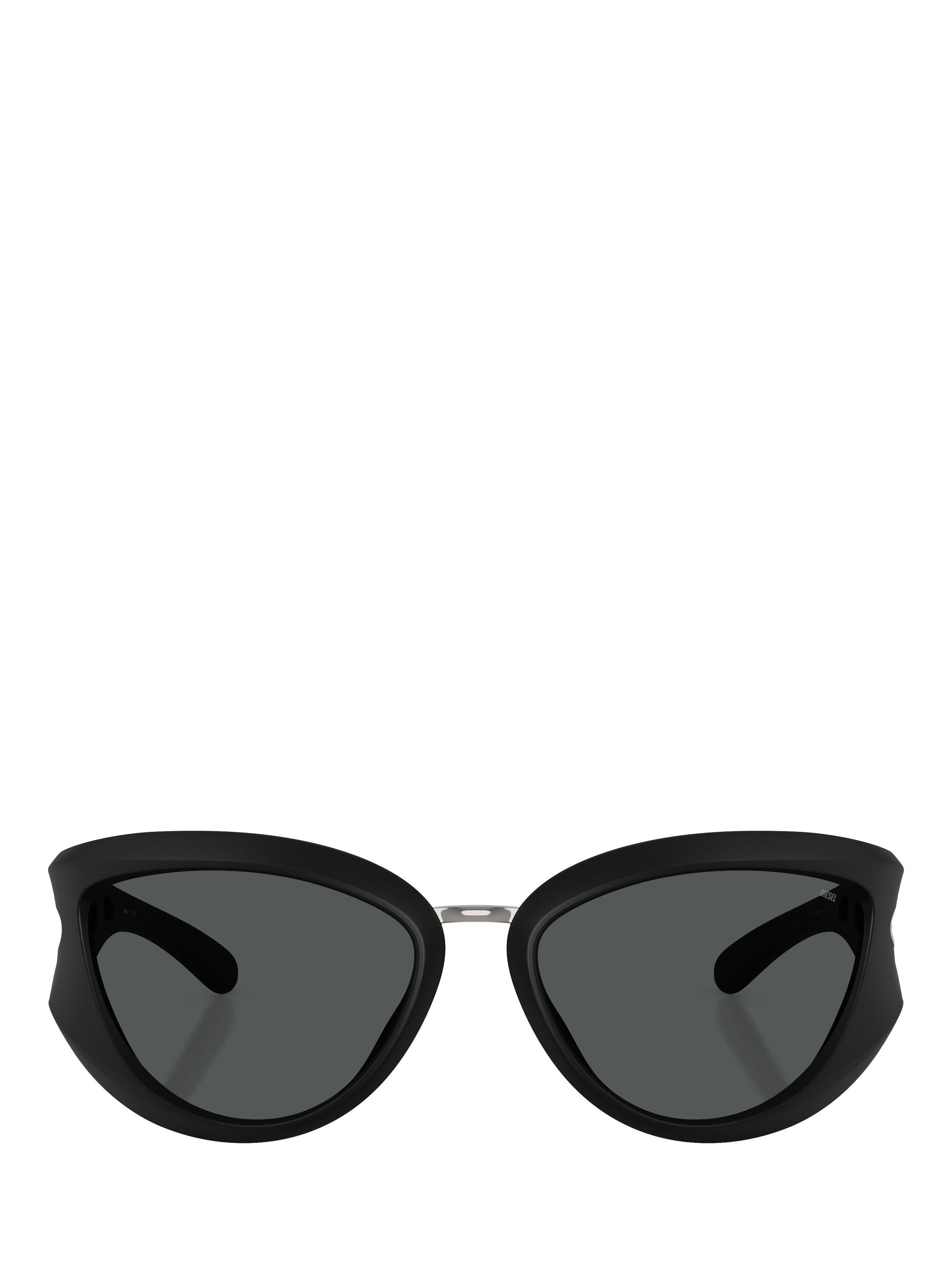Product image 2 of 5, which shows Diesel DL3007 Unisex Cat Eye Sunglasses, Black