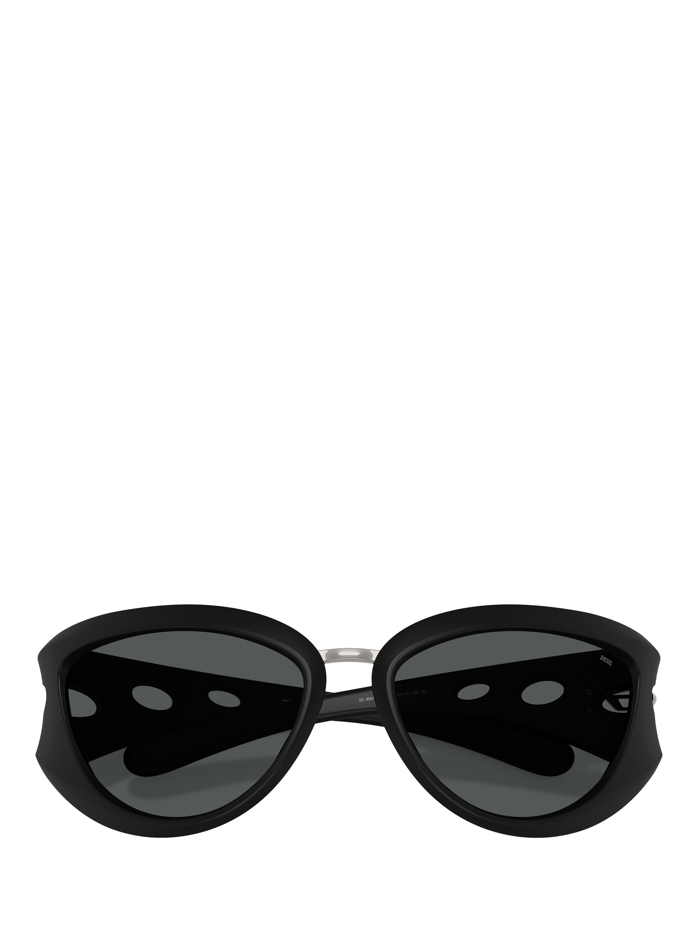 Product image 5 of 5, which shows Diesel DL3007 Unisex Cat Eye Sunglasses, Black
