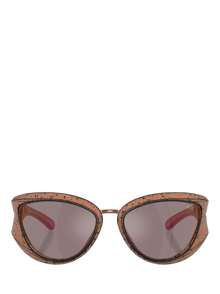 Diesel DL3007 Unisex Cat Eye Sunglasses, Metallic - view 2, Bronze/Copper