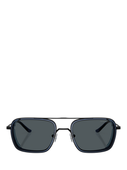 Emporio Armani EA2162 Square Sunglasses, Black - view 2, Black
