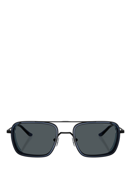 Emporio Armani EA2162 Square Sunglasses, Black - view 2, Black