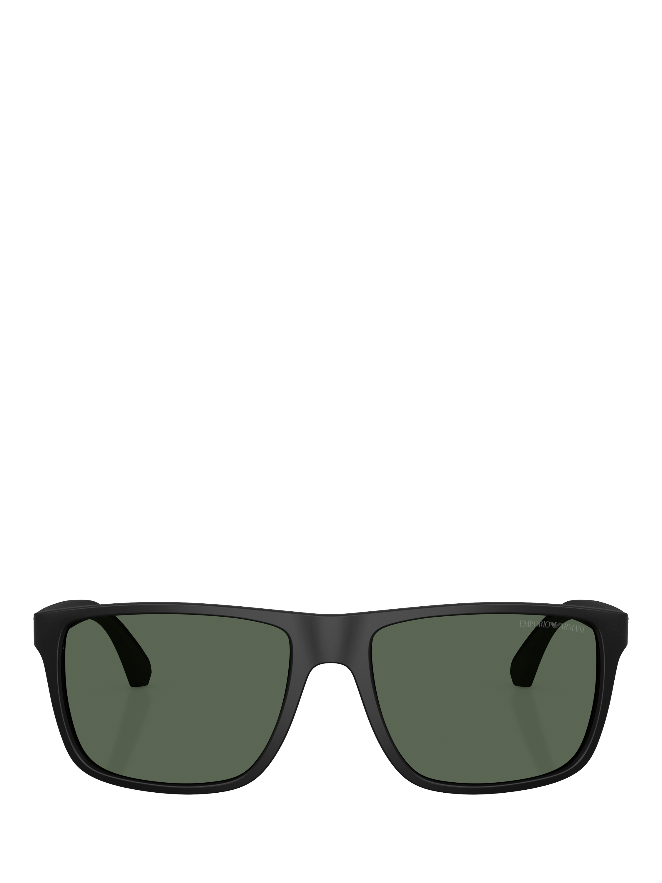 Product image 2 of 5, which shows Emporio Armani EA4033 Square Sunglasses, Black/Green