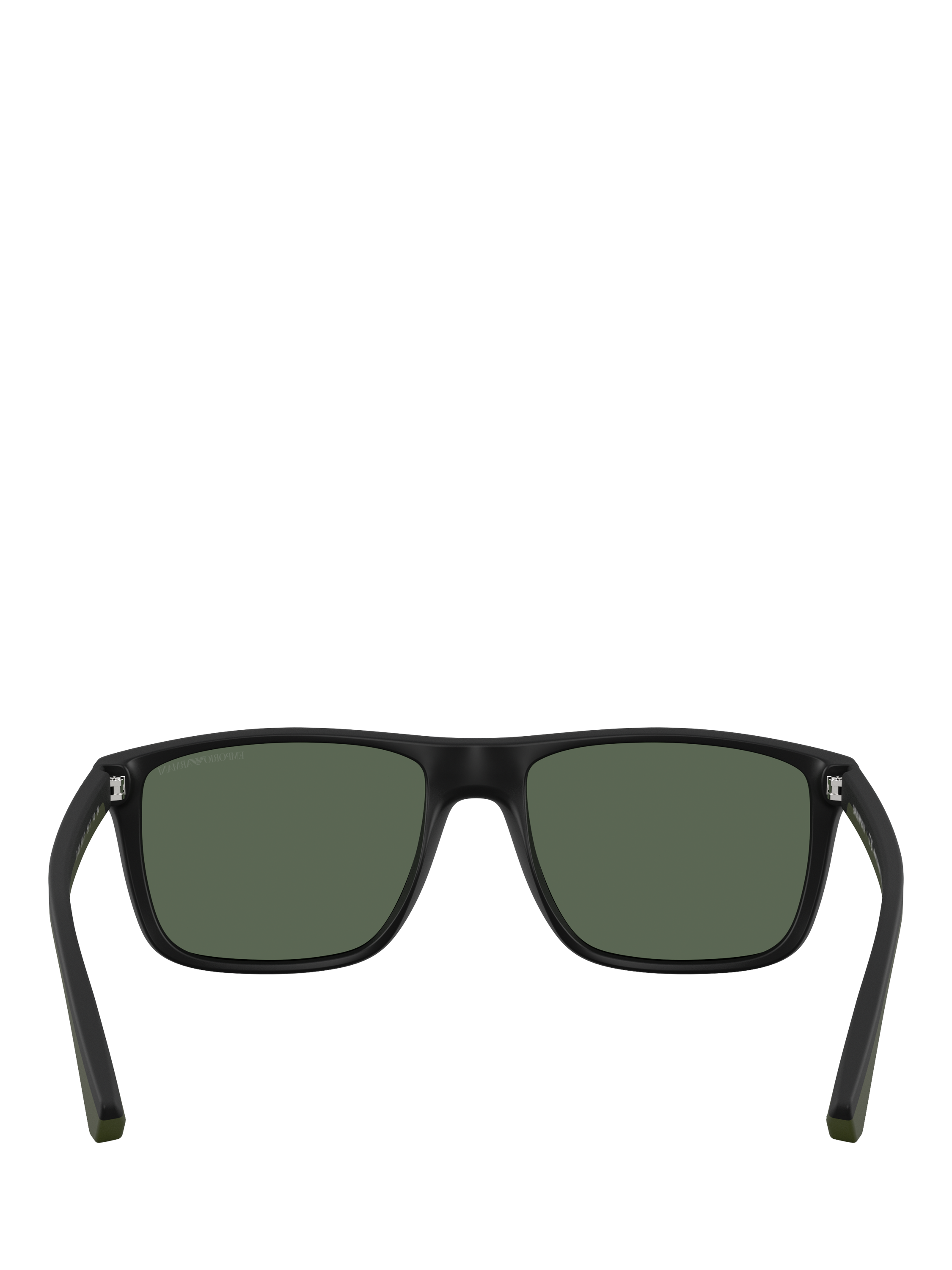 Product image 4 of 5, which shows Emporio Armani EA4033 Square Sunglasses, Black/Green
