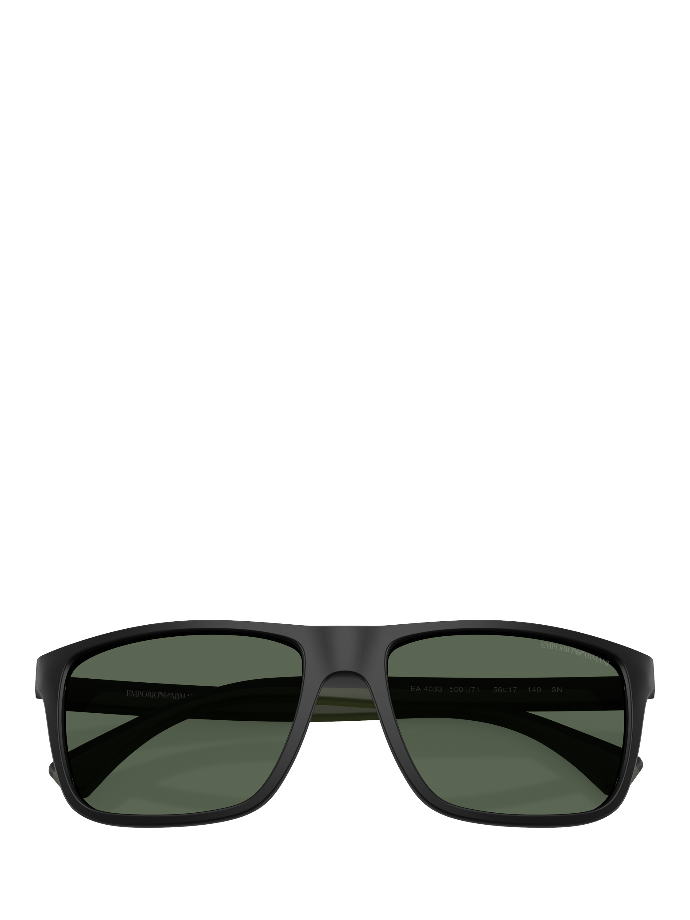 Product image 5 of 5, which shows Emporio Armani EA4033 Square Sunglasses, Black/Green