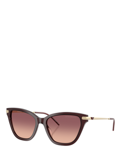 Emporio Armani EA4251 Cat's Eye Sunglasses, Bordeaux/Red Gradient, Bordeaux/Red Gradient