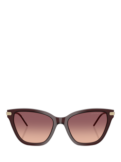 Emporio Armani EA4251 Cat's Eye Sunglasses, Bordeaux/Red Gradient - view 2, Bordeaux/Red Gradient