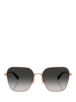Coach HC7168 Women's Irregular Sunglasses, Rose Gold/Black Gradient - view 2, Rose Gold/Black Gradient