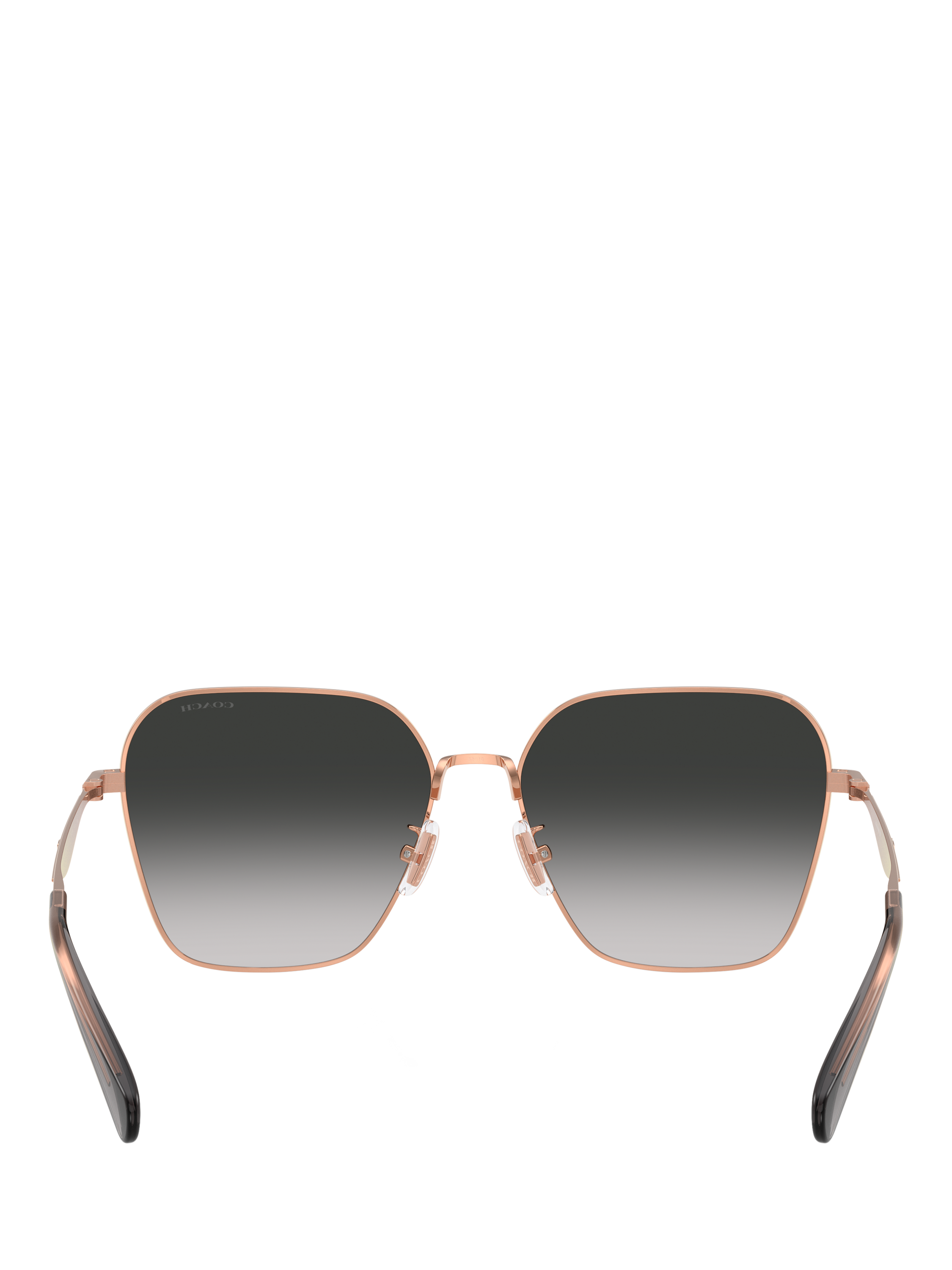 Product image 4 of 5, which shows Coach HC7168 Women's Irregular Sunglasses, Rose Gold/Black Gradient