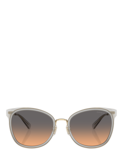 Coach HC7170 Women's Oval Sunglasses, Gold/Orange Gradient - view 2, Gold/Orange Gradient