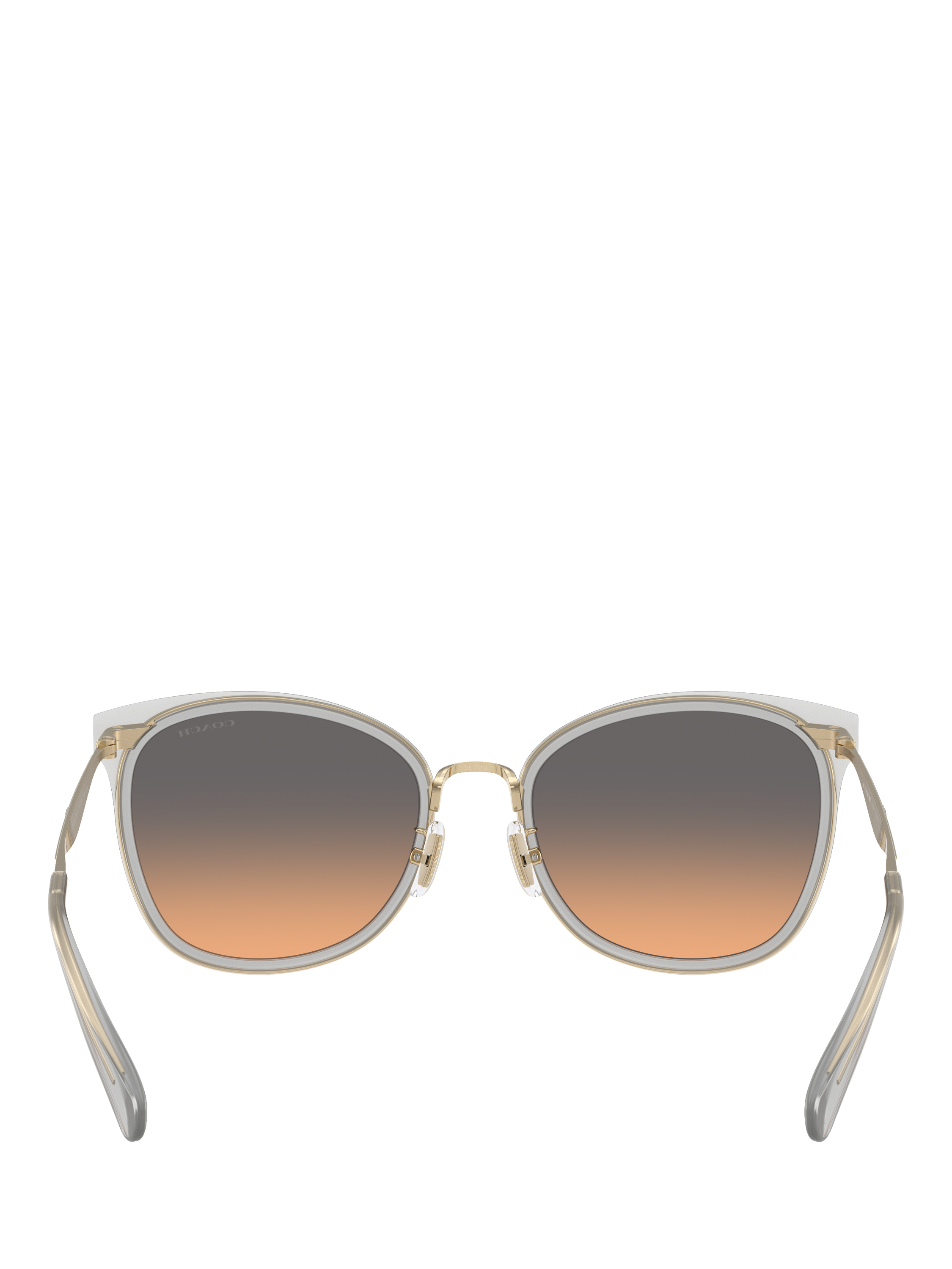 Product image 4 of 5, which shows Coach HC7170 Women's Oval Sunglasses, Gold/Orange Gradient