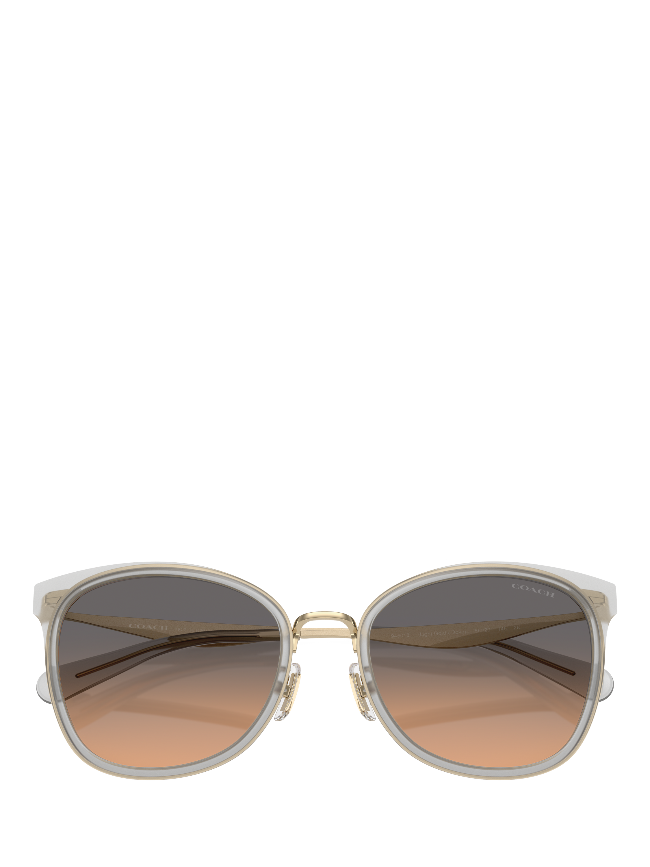 Product image 5 of 5, which shows Coach HC7170 Women's Oval Sunglasses, Gold/Orange Gradient