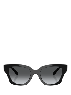Coach HC8418 Women's Polarised Butterfly Sunglasses, Black/Grey Gradient - view 2, Black/Grey Gradient