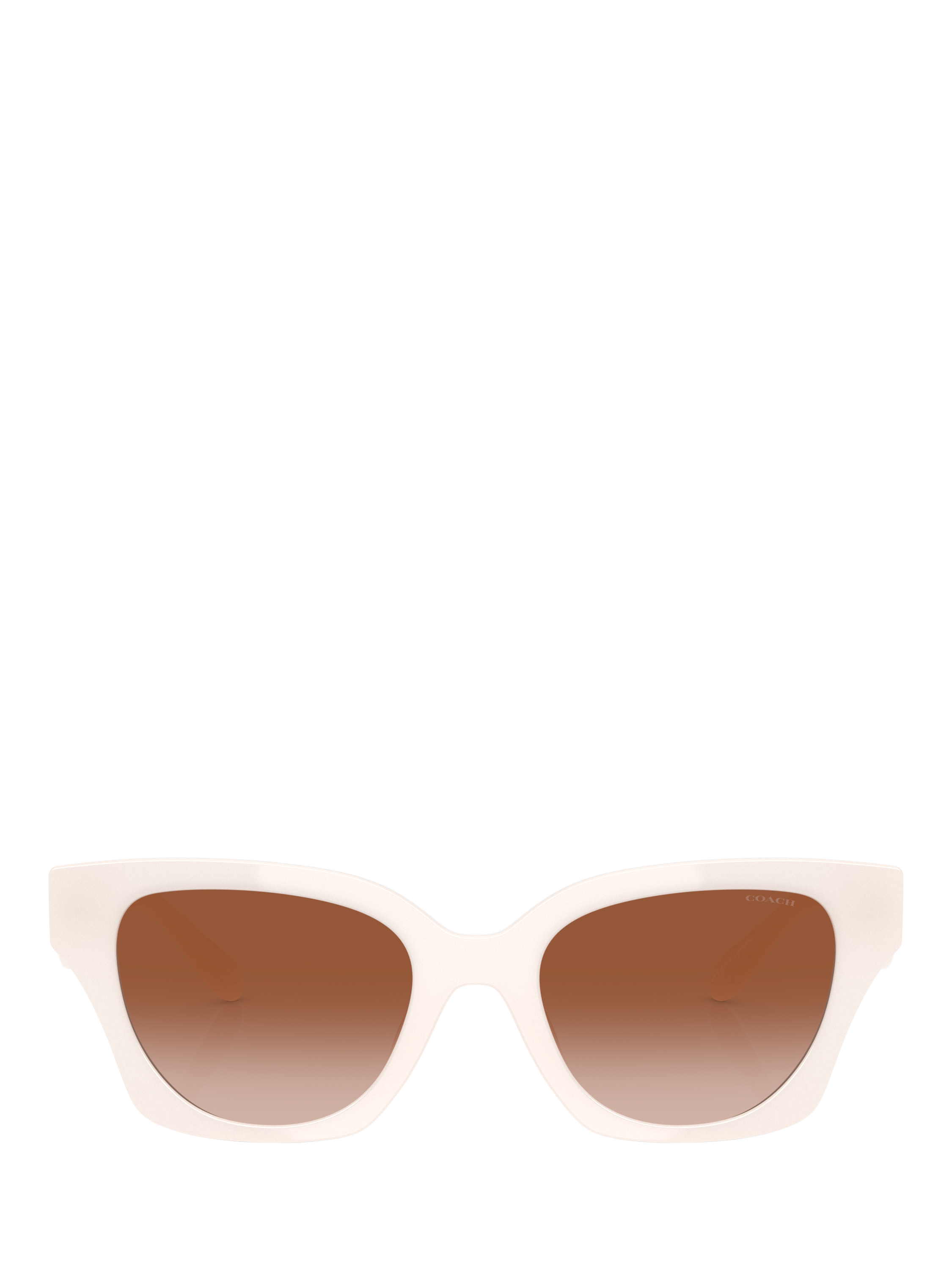Product image 2 of 5, which shows Coach HC8418 Women's Butterfly Sunglasses, White/Brown Gradient