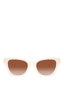 Coach HC8418 Women's Butterfly Sunglasses, White/Brown Gradient - view 2, White/Brown Gradient