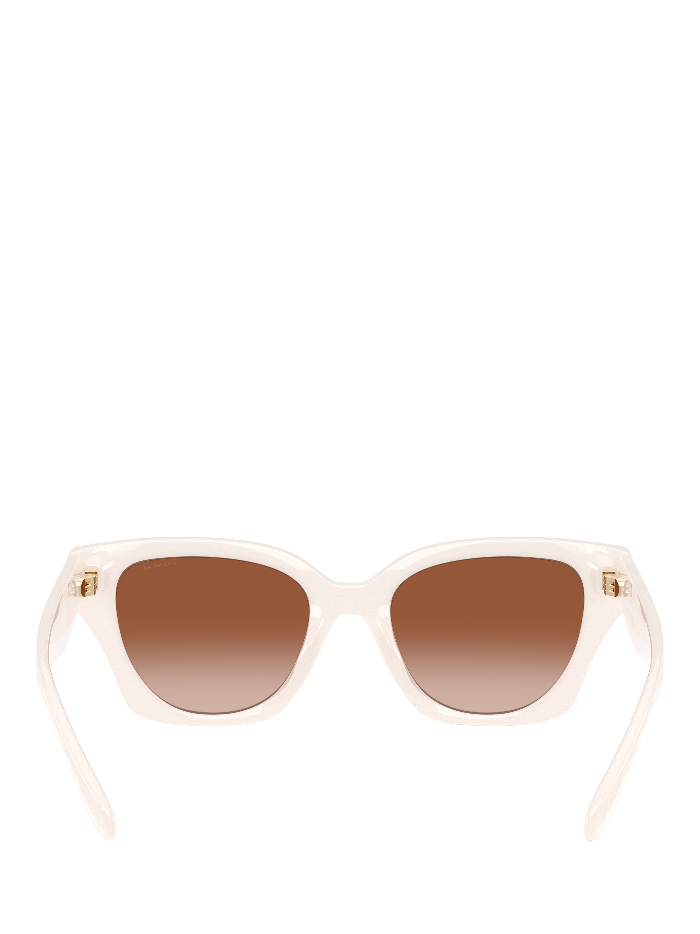 Product image 4 of 5, which shows Coach HC8418 Women's Butterfly Sunglasses, White/Brown Gradient