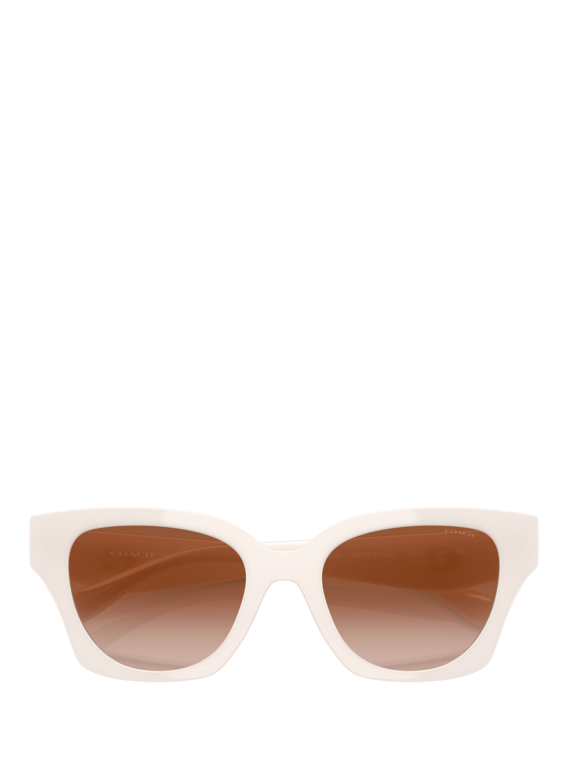 Product image 5 of 5, which shows Coach HC8418 Women's Butterfly Sunglasses, White/Brown Gradient