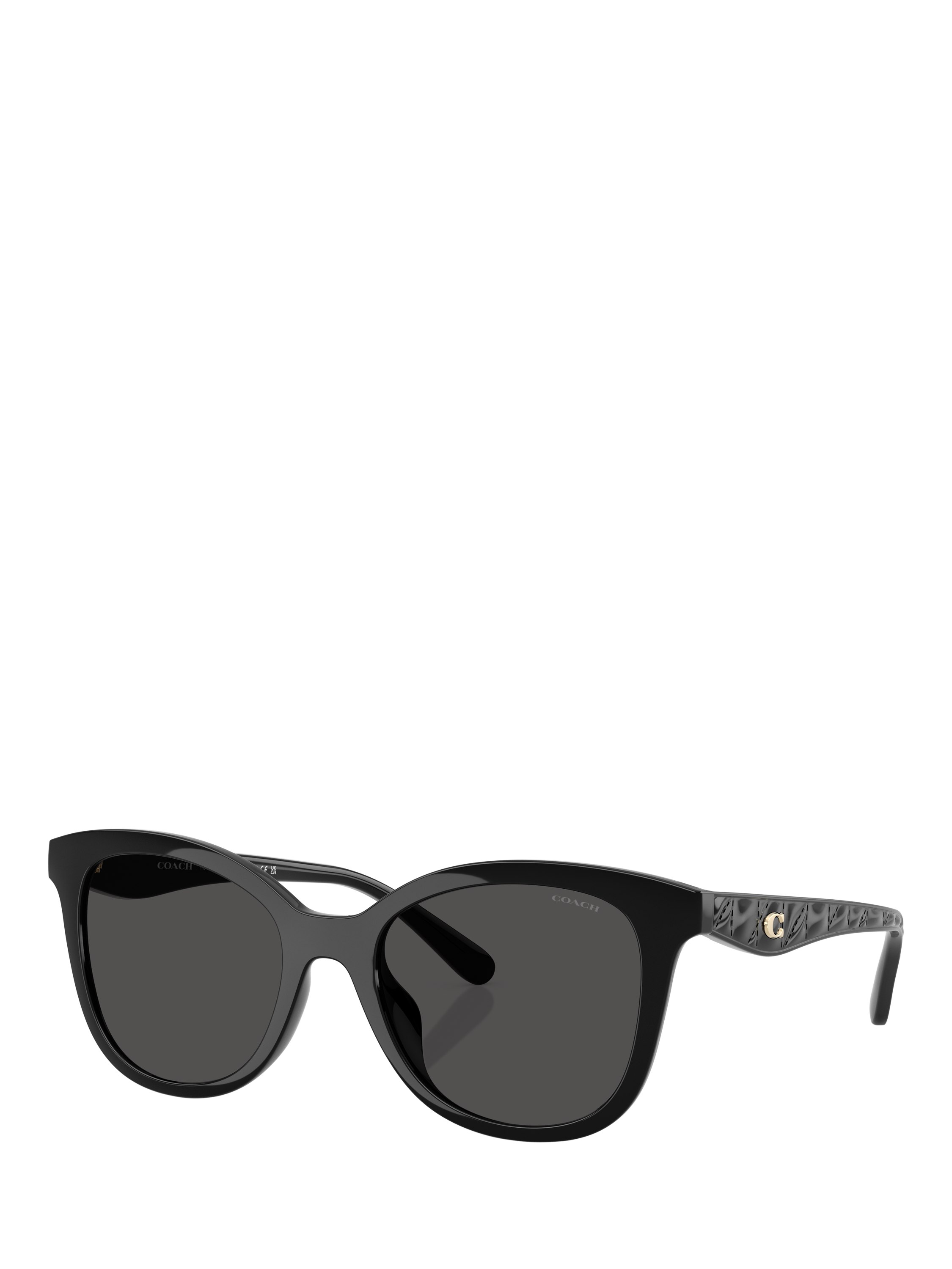 Product image 1 of 5, which shows Coach HC8419 Women's Square Sunglasses, Black