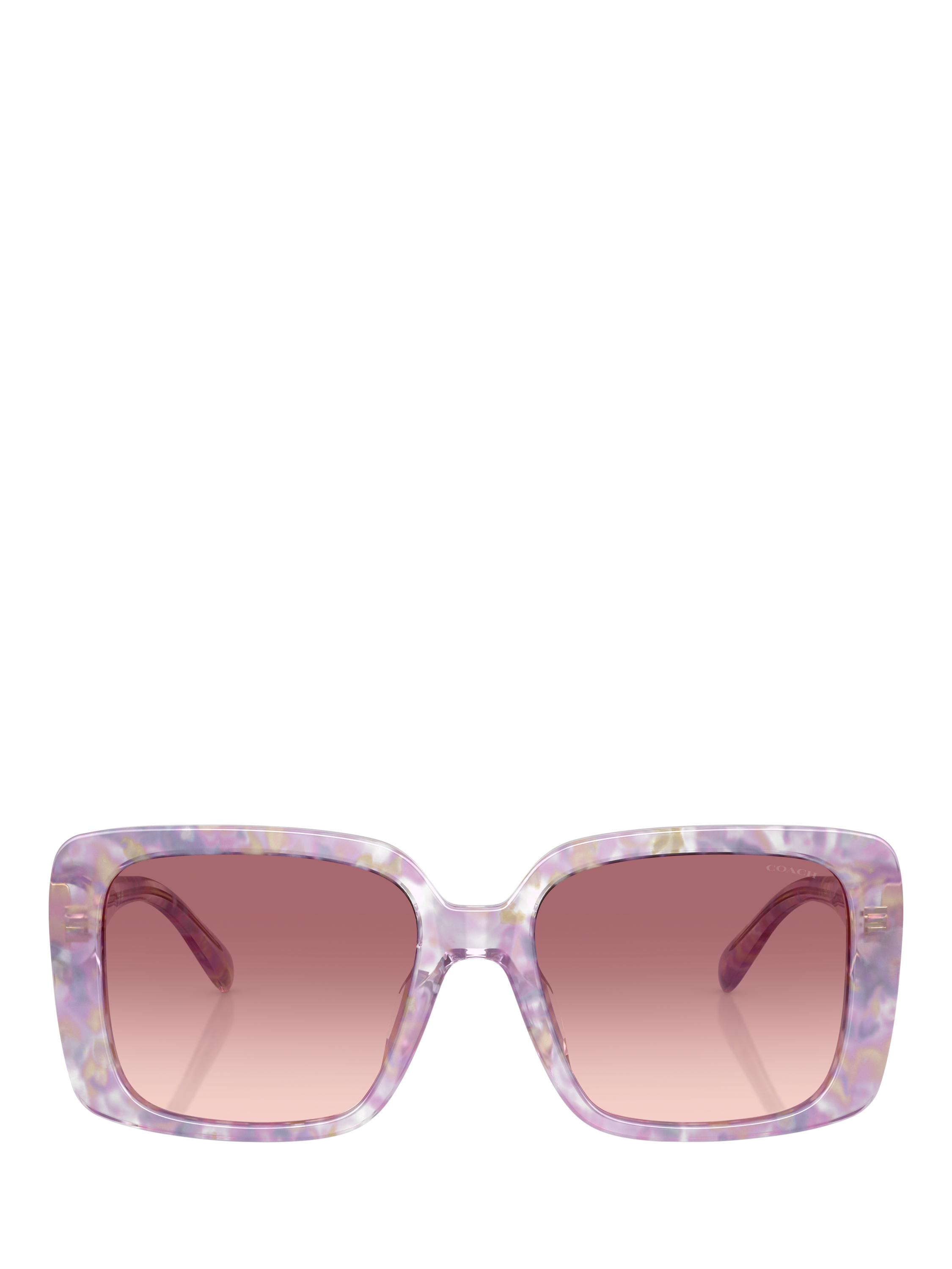 Product image 2 of 5, which shows Coach HC8424 Women's Square Sunglasses, Violet/Pink Gradient