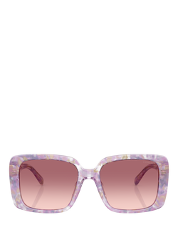Coach HC8424 Women's Square Sunglasses, Violet/Pink Gradient - view 2, Violet/Pink Gradient