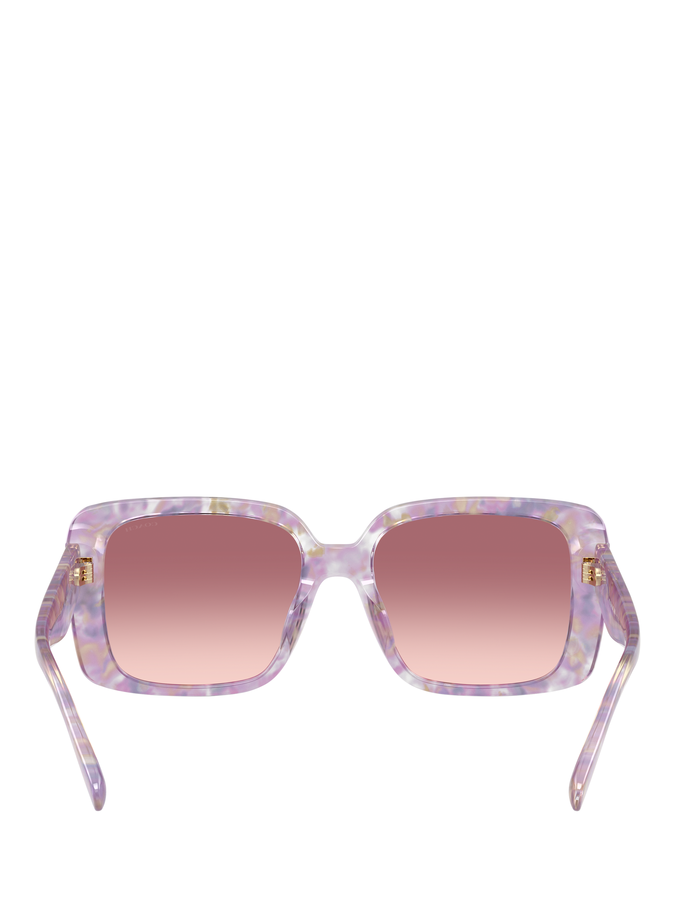 Product image 4 of 5, which shows Coach HC8424 Women's Square Sunglasses, Violet/Pink Gradient