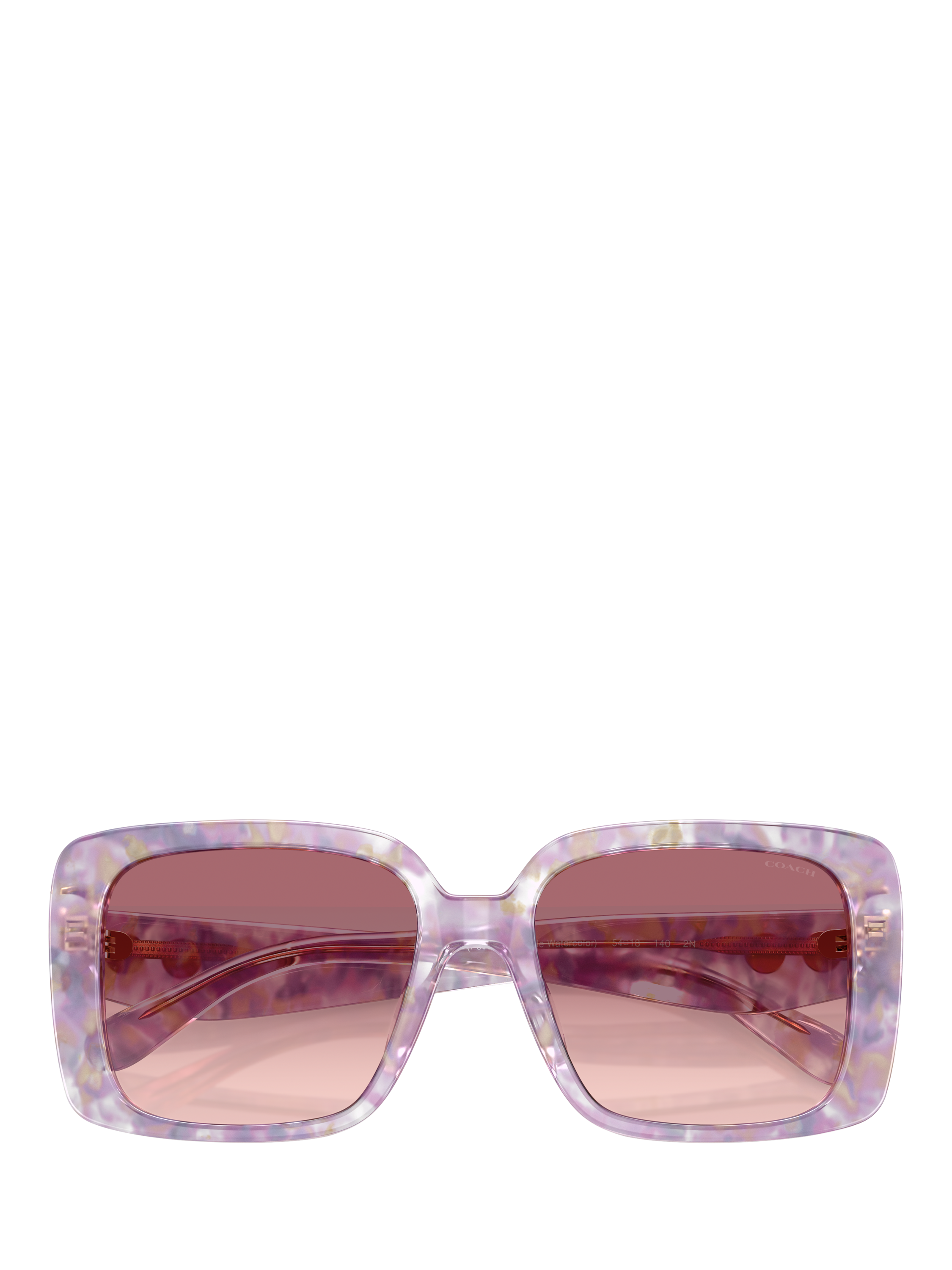 Product image 5 of 5, which shows Coach HC8424 Women's Square Sunglasses, Violet/Pink Gradient