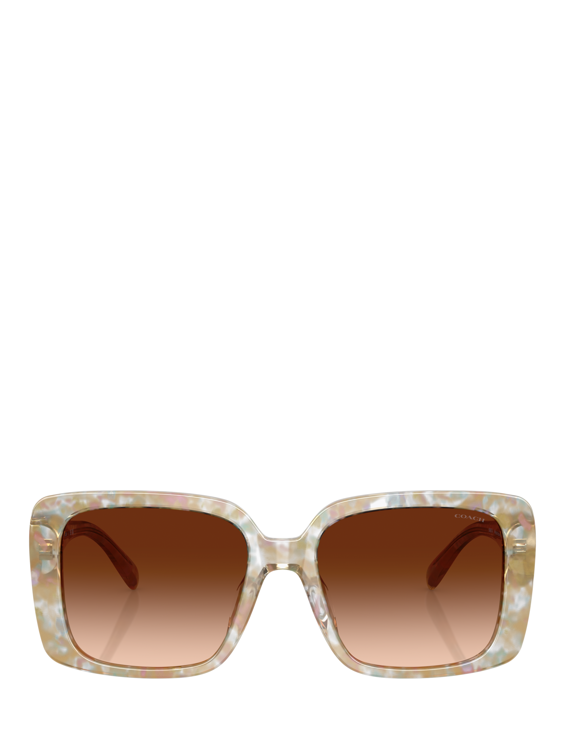 Product image 2 of 5, which shows Coach HC8424 Women's Square Sunglasses, Light Brown/Brown Gradient