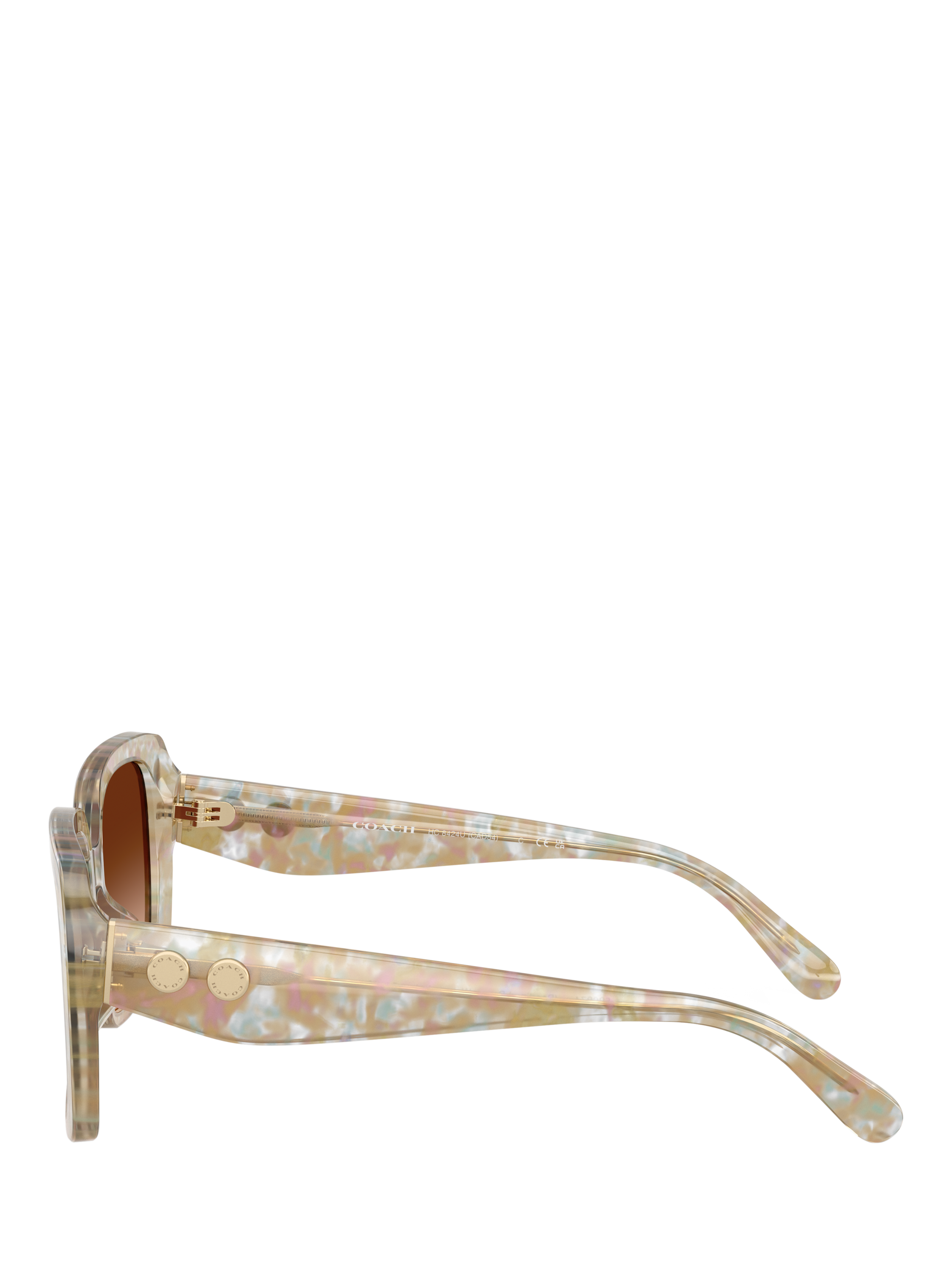 Product image 3 of 5, which shows Coach HC8424 Women's Square Sunglasses, Light Brown/Brown Gradient