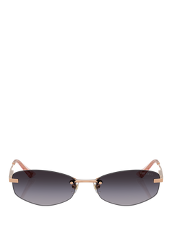 Jimmy Choo JC4013D Women's Oval Sunglasses, Bronze/Grey Gradient - view 2, Bronze/Grey Gradient