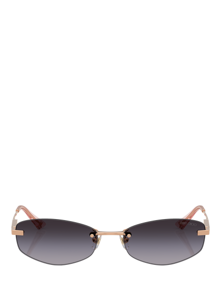 Jimmy Choo JC4013D Women's Oval Sunglasses, Bronze/Grey Gradient - view 2, Bronze/Grey Gradient