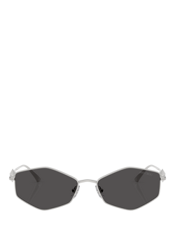 Jimmy Choo JC4017 Hexagonal Sunglasses - view 2, Silver/Grey