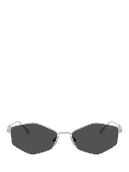 Jimmy Choo JC4017 Hexagonal Sunglasses - view 2, Silver/Grey