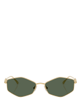 Jimmy Choo JC4017 Hexagonal Sunglasses, Gold/Green