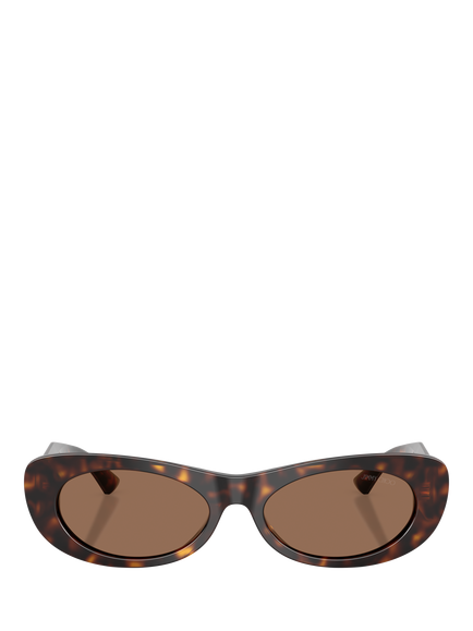 Jimmy Choo JC5038 Oval Sunglasses, Havana/Brown - view 2, Havana/Brown